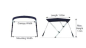 Preview: 3 Stangen Bimini Oceansouth Breite 150-170cm