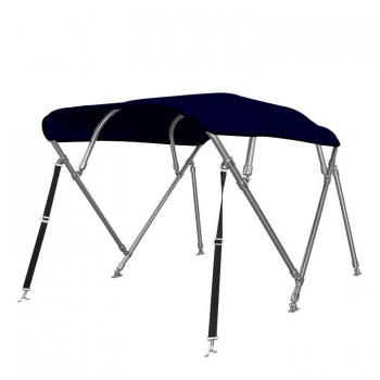 Preview: 4 Stangen Edelstahl Bimini Top Deluxe 155-169cm Breite