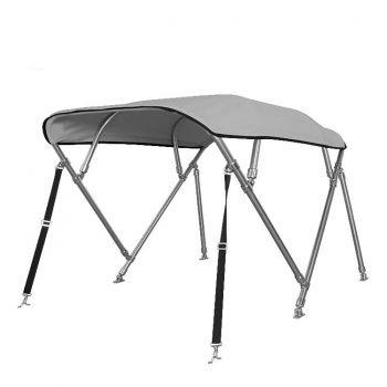 Preview: 4 Stangen Edelstahl Bimini Top Deluxe 185-198cm Breite