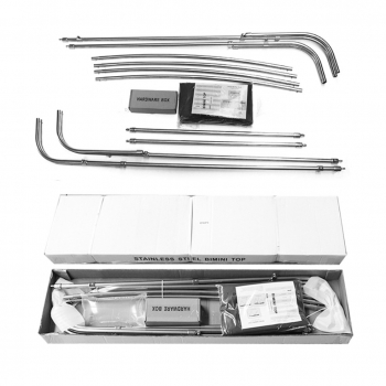 Preview: 4 Stangen Edelstahl Bimini Top Deluxe 185-198cm Breite