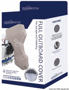 Preview: Motorabdeckung für 2/4-Takt-Außenborder bis 3 PS