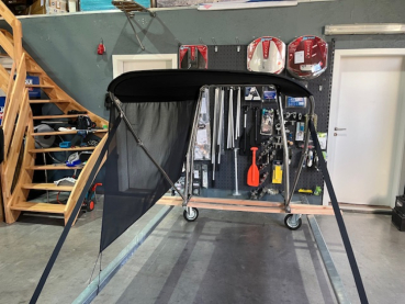 Bimini für Geräteträger "Motorboot" Stoff aus Sunbrella