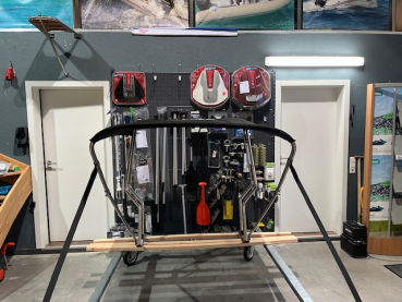 Preview: Bimini für Geräteträger "Schlauchboot" Stoff aus Sunbrella