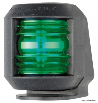 Deckmontage Navigationslichter UTILITY Compact Gehäuse schwarz Typ 112,5° rechts