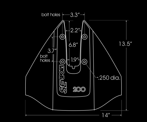 SE 200 Sport Hydrofoil (für Aussenbordmotoren)