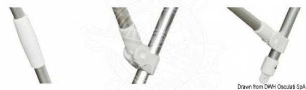 4 Stangen Bimini Top Light 225-235cm Breite 145cm Höhe