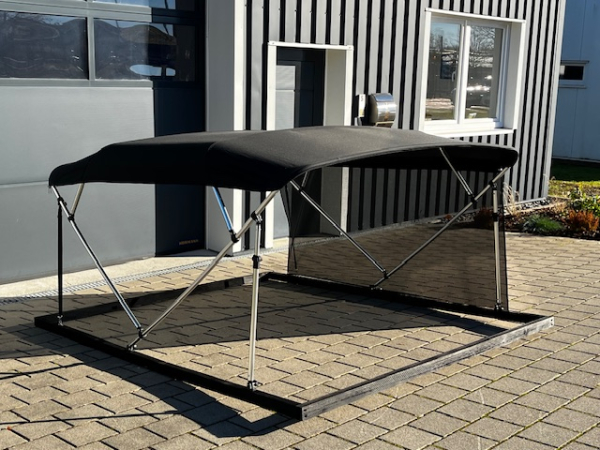 4 Stangen Edelstahl Bimini Top Deluxe 170-182cm Breite