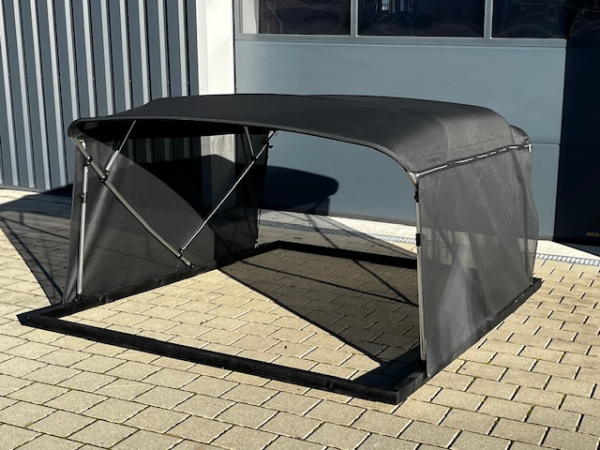 4 Stangen Edelstahl Bimini Top Deluxe 200-213cm Breite
