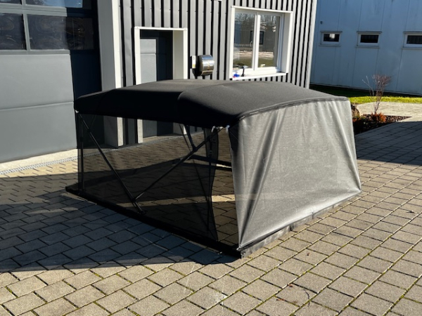 4 Stangen Edelstahl Bimini Top Deluxe 215-228cm Breite