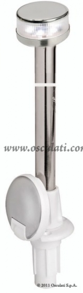 Leuchtstange mit 360° Rundumlicht EVOLED- ausziehbar mit Halterung aus Nylon/poliertem Edelstahl chrome