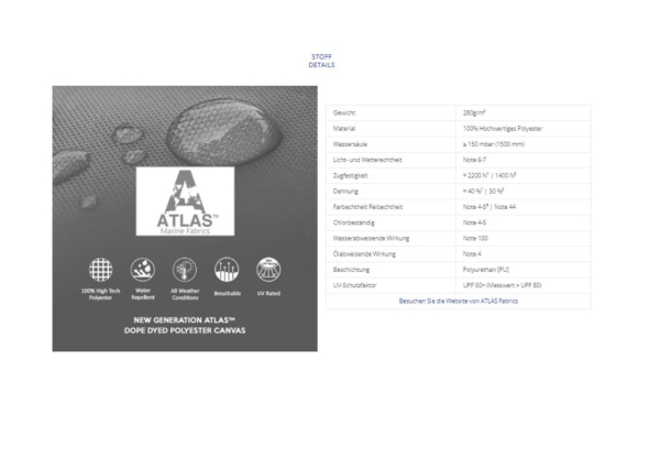 Bootspersenning für Kabinenboote Länge 5,90-6,30 Meter